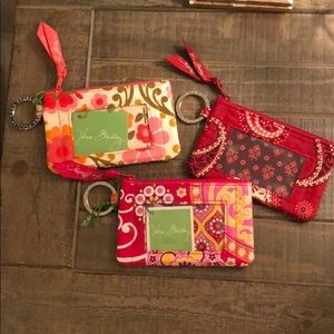 3 NWT Vera Bradley Zip ID Wallets!